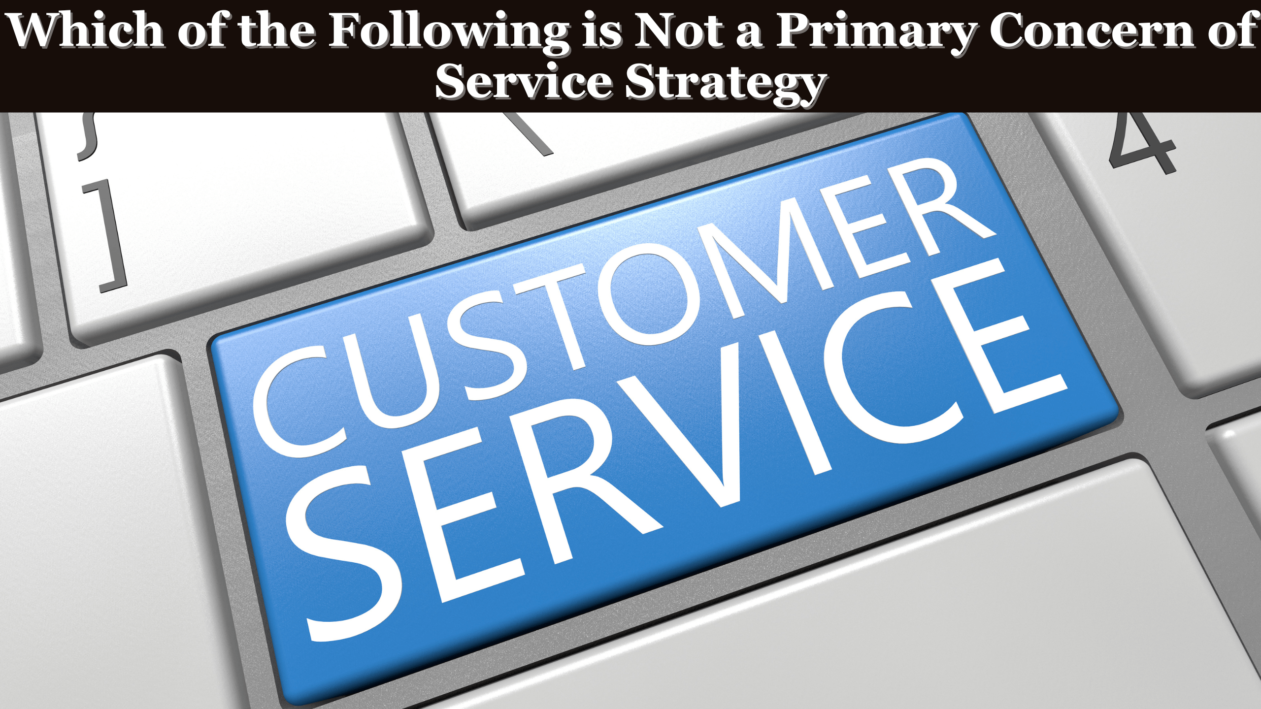 Which of the Following is Not a Primary Concern of Service Strategy?